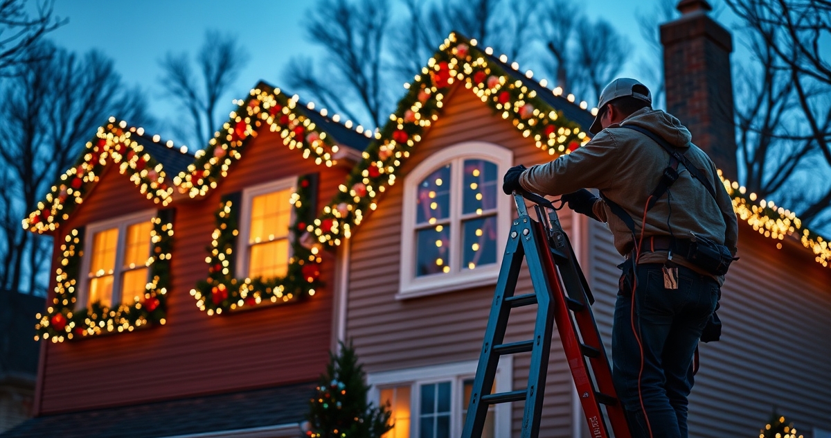 Holiday lighting services across the network