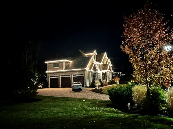 Full front elevation lit in Middleton, MA