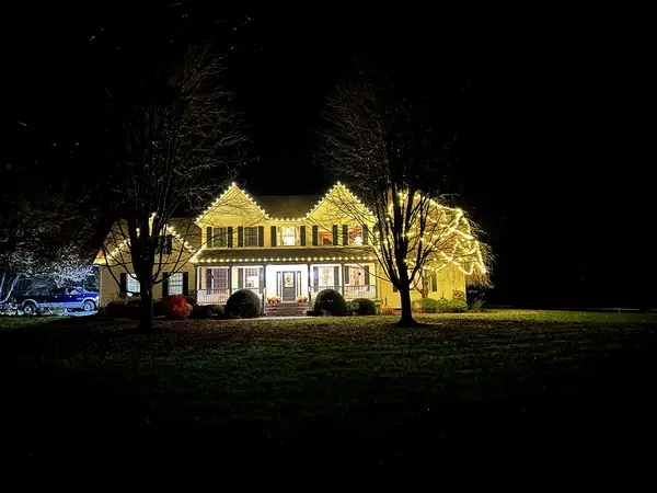 Roofline and landscape lighting on a home in Union, NJ