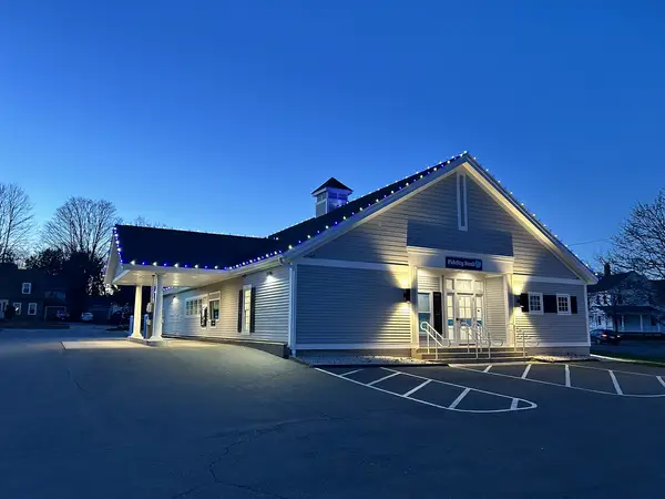 Shopping center holiday lighting in Winchendon, MA