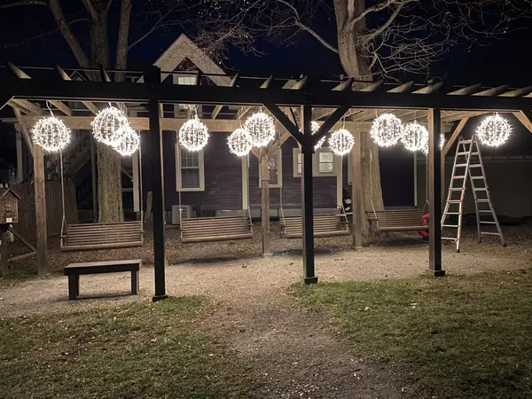 Custom event lighting installed by the Holiday Lights Decor network
