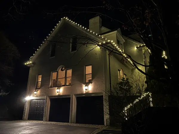 Residential Christmas light installation by the Holiday Lights Decor network