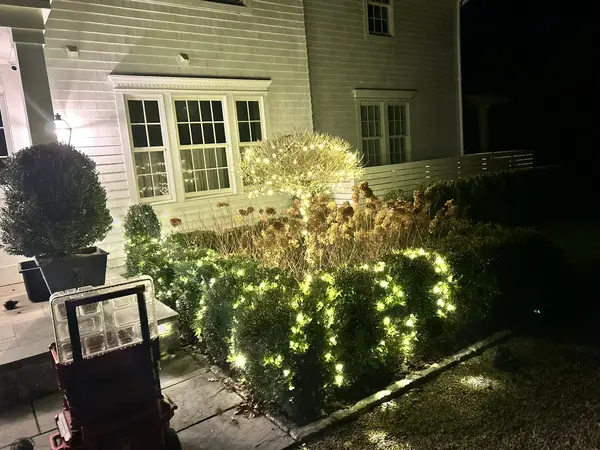 Residential Christmas light installation by the Holiday Lights Decor network