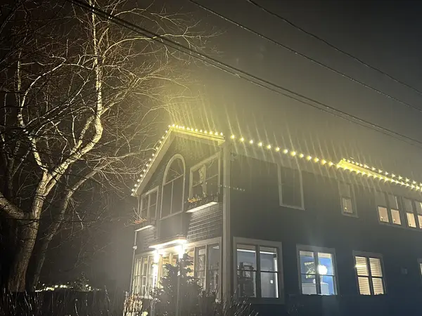 Residential Christmas light installation by the Holiday Lights Decor network