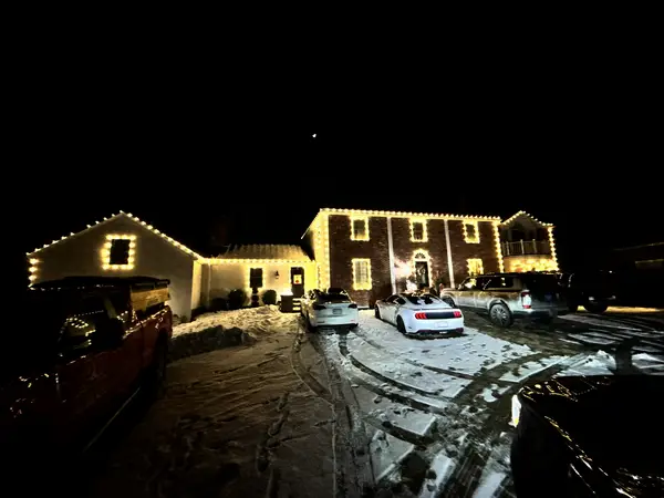 Residential Christmas light installation by the Holiday Lights Decor network