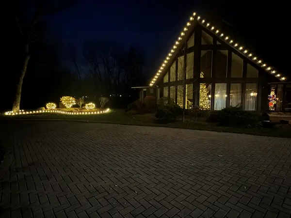 Residential Christmas light installation by the Holiday Lights Decor network