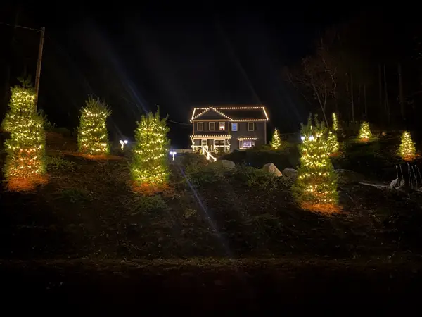Residential Christmas light installation by the Holiday Lights Decor network
