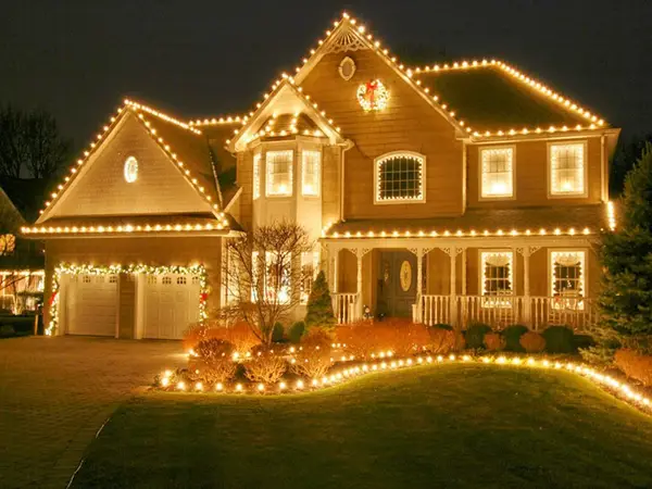 Residential Christmas light installation by the Holiday Lights Decor network
