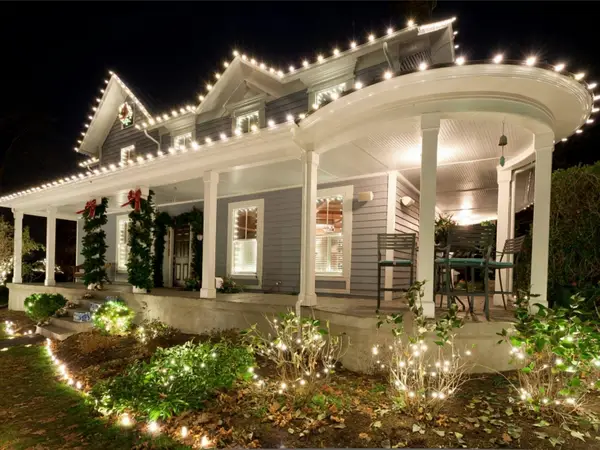 Residential Christmas light installation by the Holiday Lights Decor network