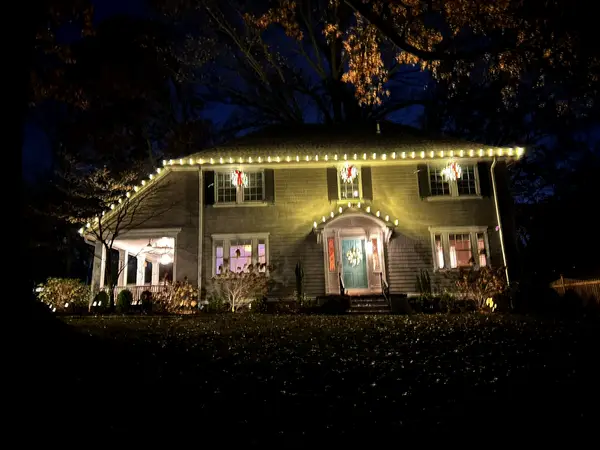 Residential Christmas light installation by the Holiday Lights Decor network