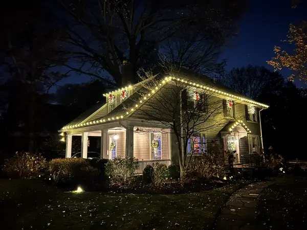 Residential Christmas light installation by the Holiday Lights Decor network