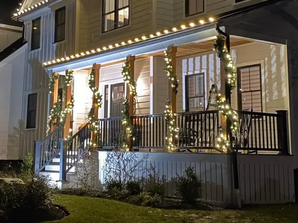 Commercial grade wreath and garland work by the Holiday Lights Decor network